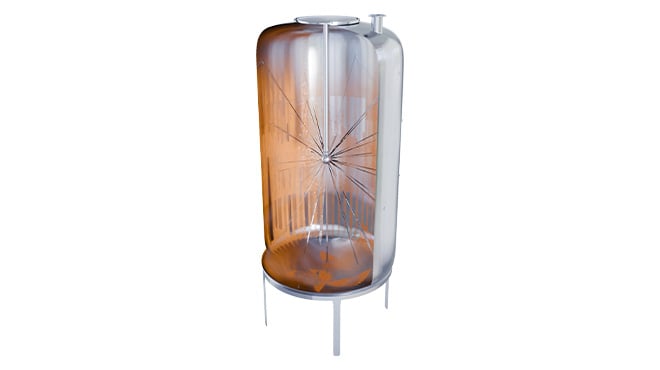 3d render of a low impact tank cleaning nozzle