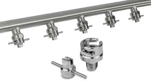 lightning lock nozzles and manifold