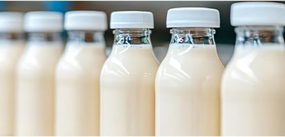 glass bottles of milk